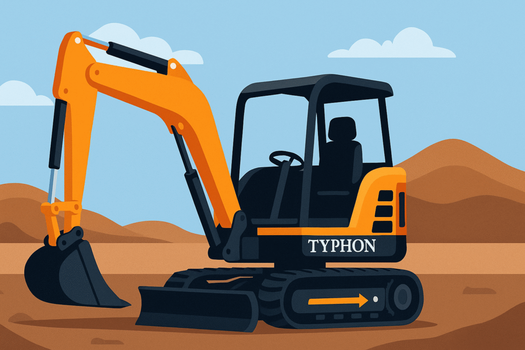 TYPHON TERROR XX Mini Excavator – 4,000 lb Compact Power for Landscaping Contractors