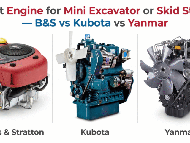Best Engine for Mini Excavator or Skid Steer: B&S vs Kubota vs Yanmar