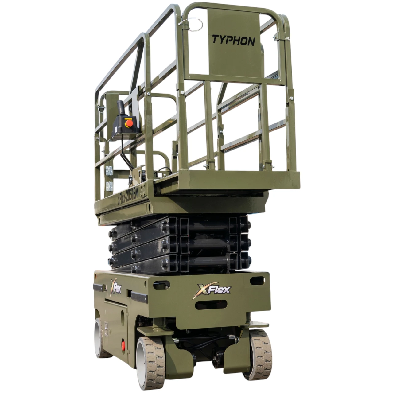 TYPHON xFLEX-2031EM 1.2 Ton Electric Mini Scissor Lift with 20ft Max Platform Height and 19.7" Platform Extend - Image 3
