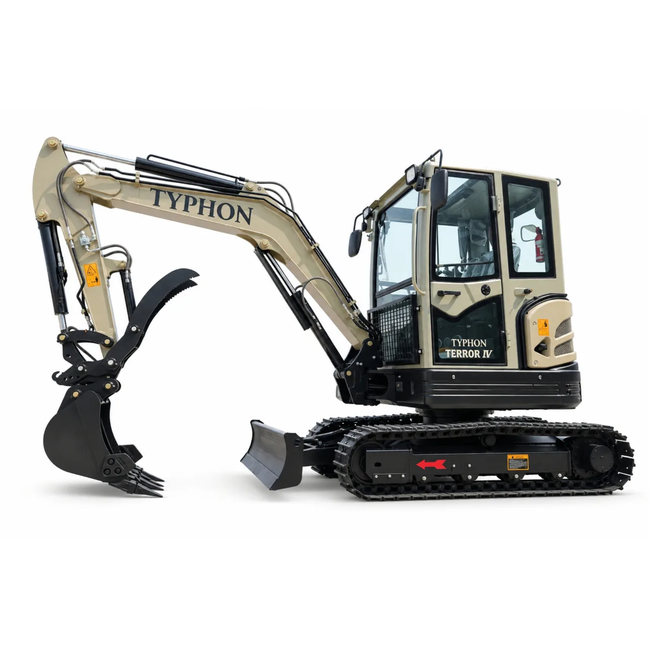 TYPHON TERROR IV PROPACT 9,000 lb Mini Excavator – Kubota D1703, AC/Heat Cab & Metal Tracks - Image 5